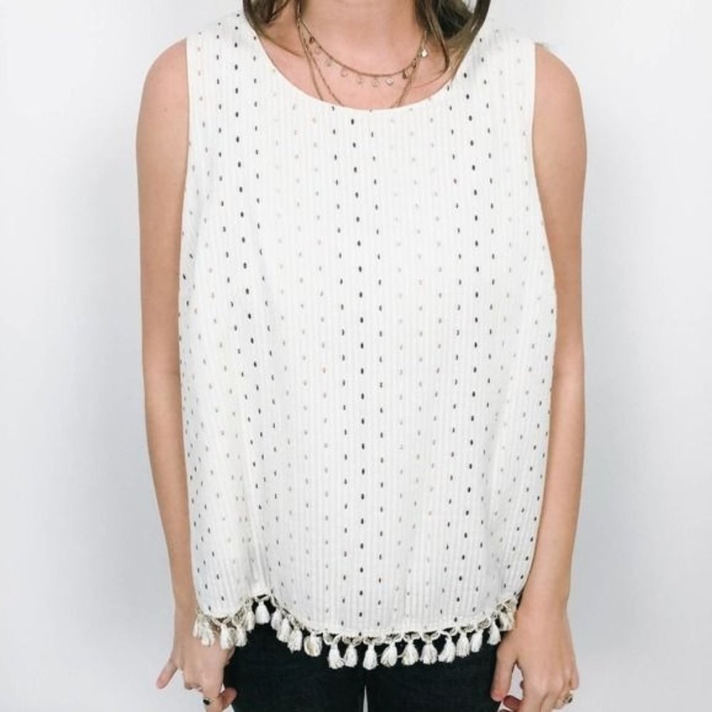 A New Day Boho Tassel Sleeveless Top